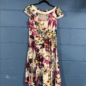 Pinup Hearts and Roses Fit and flare floral dress